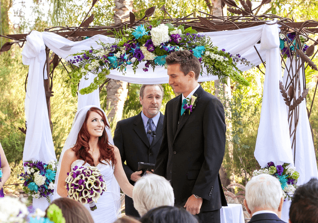 Happy couple after ceremony